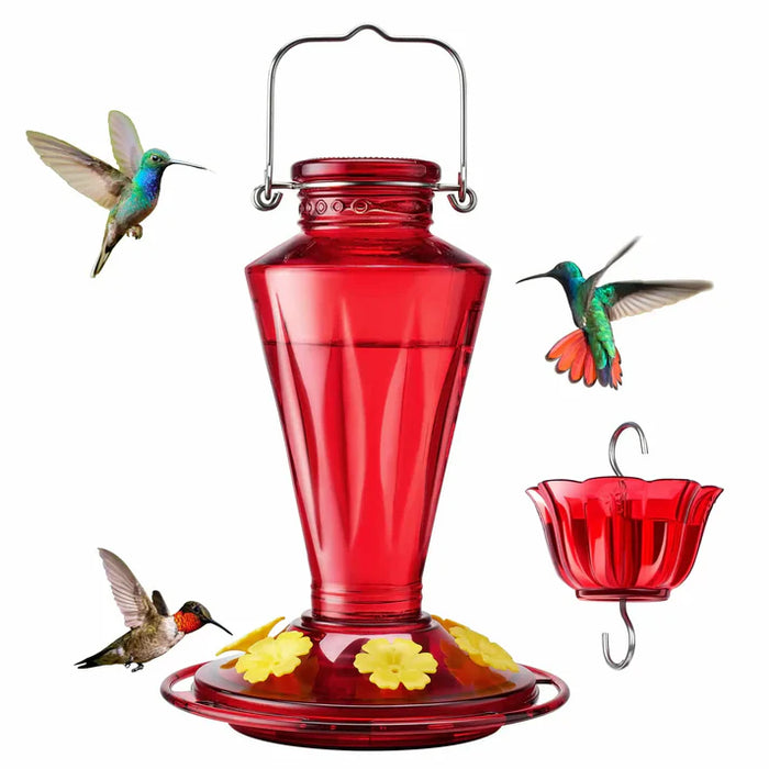 Kingsyard 16oz Glass Hummingbird Feeder with Ant & Bee Proof Capability