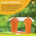 Birds Choice Oriole Feeder in Orange Recycled Plastic
