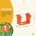 Birds Choice Oriole Feeder in Orange Recycled Plastic