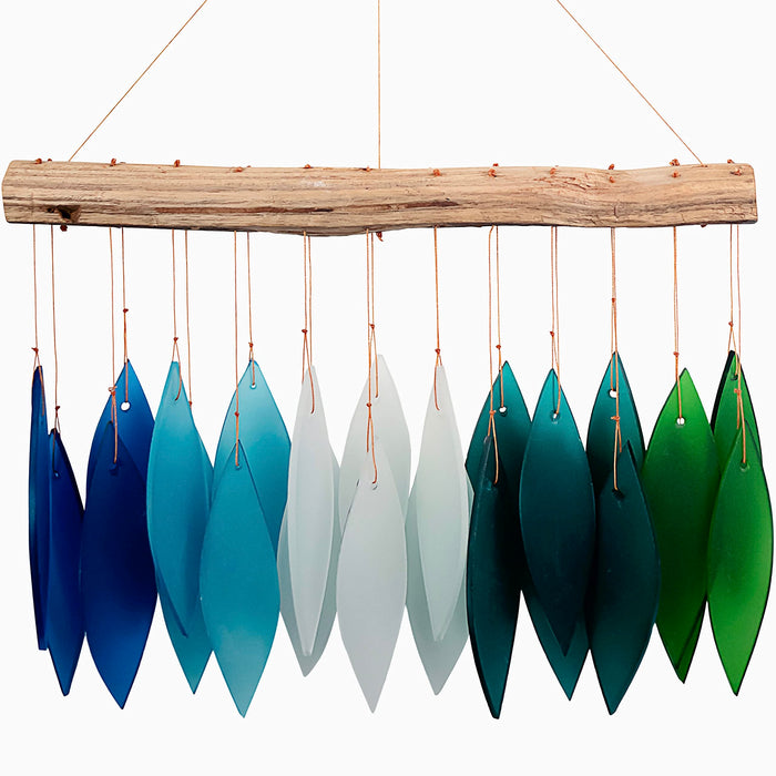 Gift Essentials Blue Handworks Line - Gradient Ocean Glass Chime