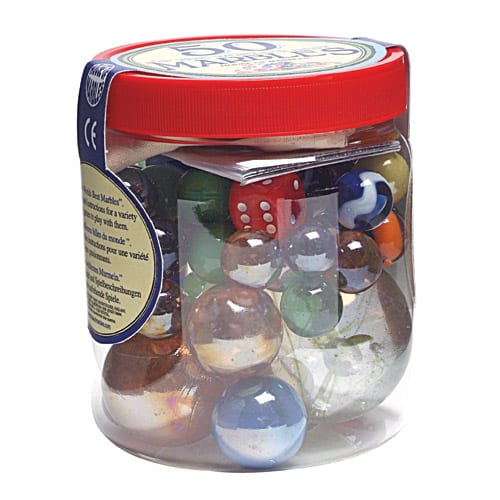 Naturesroom Tub of 50 Assorted Marbles