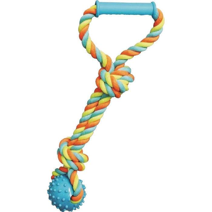 CHOMPER ROPE TUGGER TOY W/SPIKE BALL