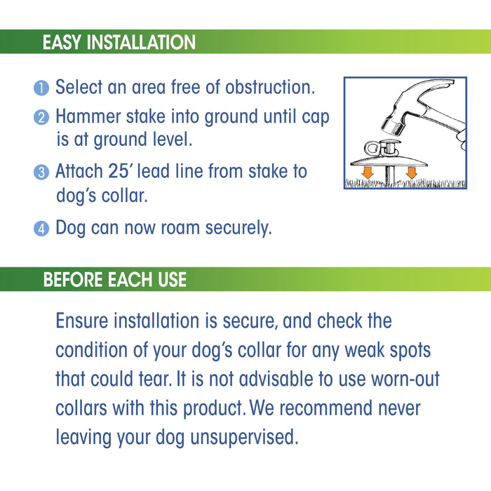 FOUR PAWS WALK-ABOUT HEAVY DUTY TIE-OUT STAKE