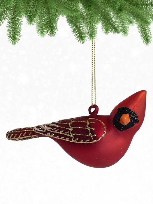 Cobane Studio  Male Northern Cardinal  Turned Head Ornament