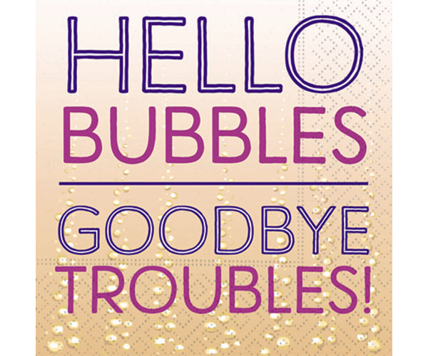 Hello Bubbles Cocktail Napkins
