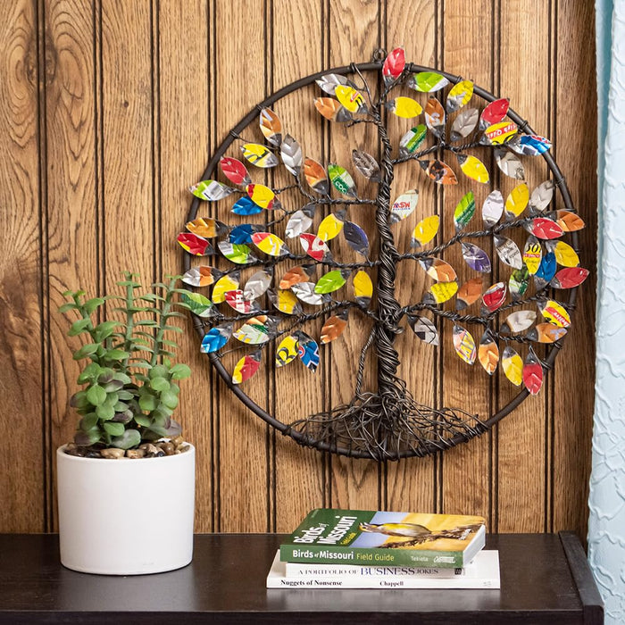 Blue Handworks Gift Essential Upcycled Metal Tree of Life Wall Decor