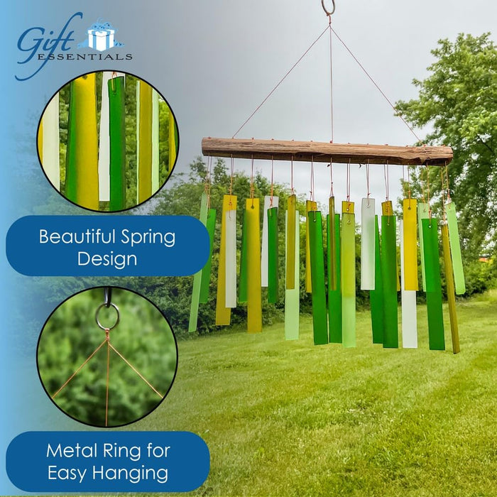 Gift Essentials Blue Handworks Line - Spring Colors Glass Chime
