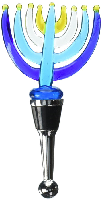 LS Arts Bottle Stopper Hanukkah Menorah
