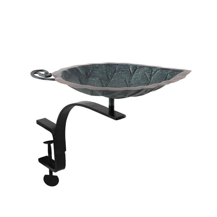 Achla Designs Aspen Leaf Birdbath- Rail Mount Bracket