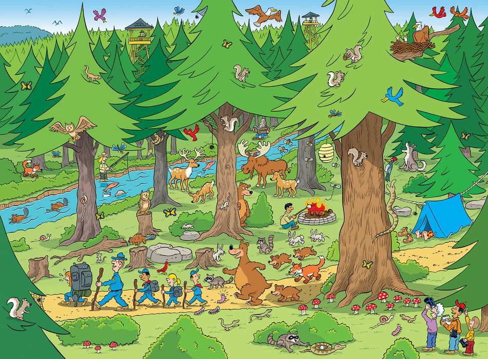 MasterPieces Puzzles 101 Things to Spot in the Woods 101 Piece Puzzle