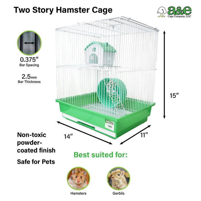 HAMSTER/GERBIL CAGE 2 STORY W/HOUSE & WHEEL SP