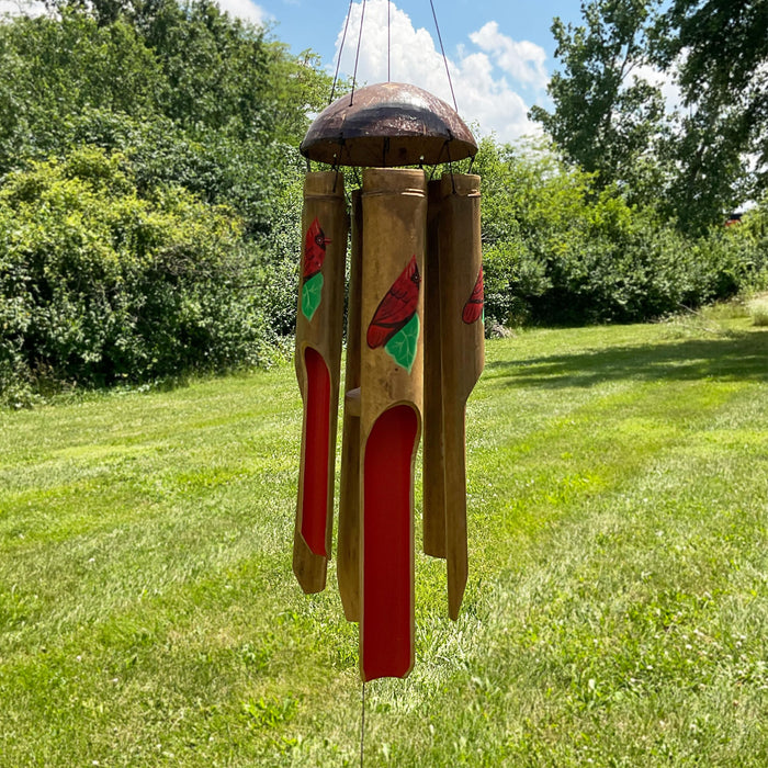 Bobbo from Songbird Essentials Cardinal Medium Simple Bamboo Chime