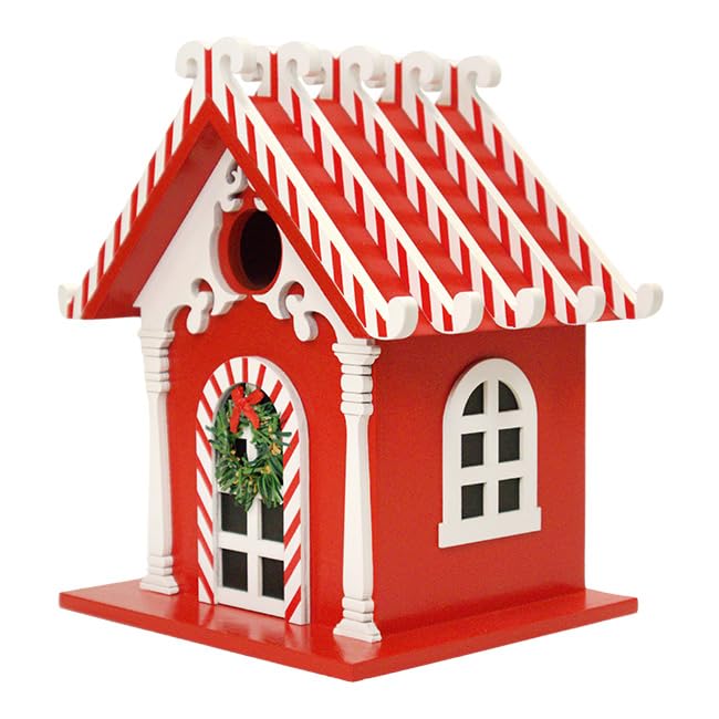 Home Bazaar Candy Cane House Birdhouse
