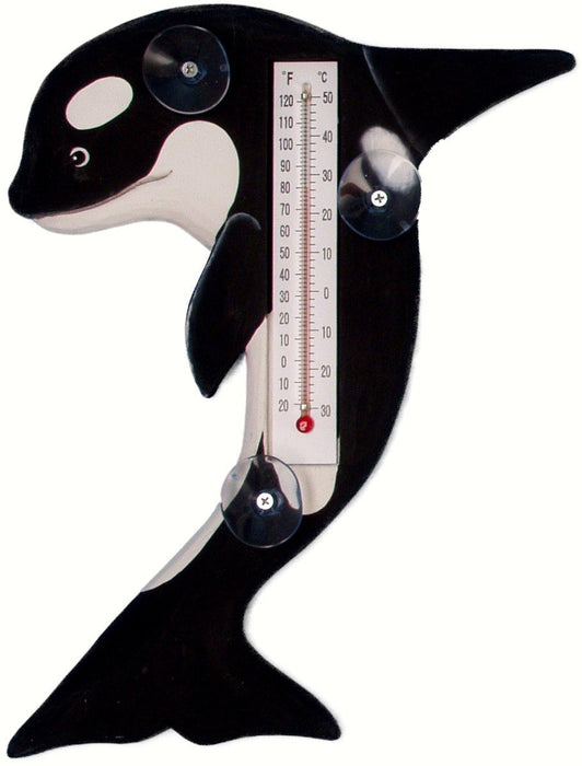 Bobbo from Songbird Essentials Leaping Orca Whale Small Window Thermometer