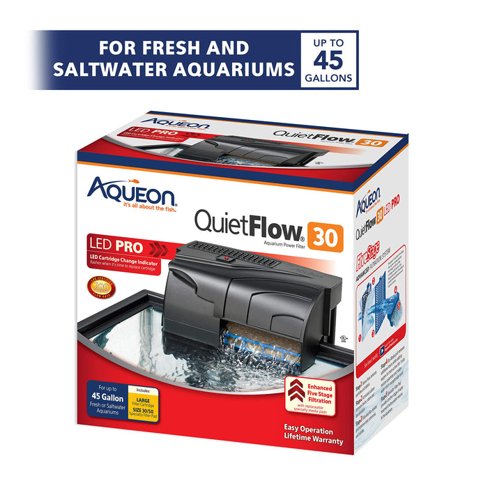 AQUEON QUIETFLOW 30 LED PRO POWER FILTER