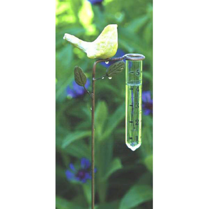 Ceramic Yellow Bird Rain Gauge