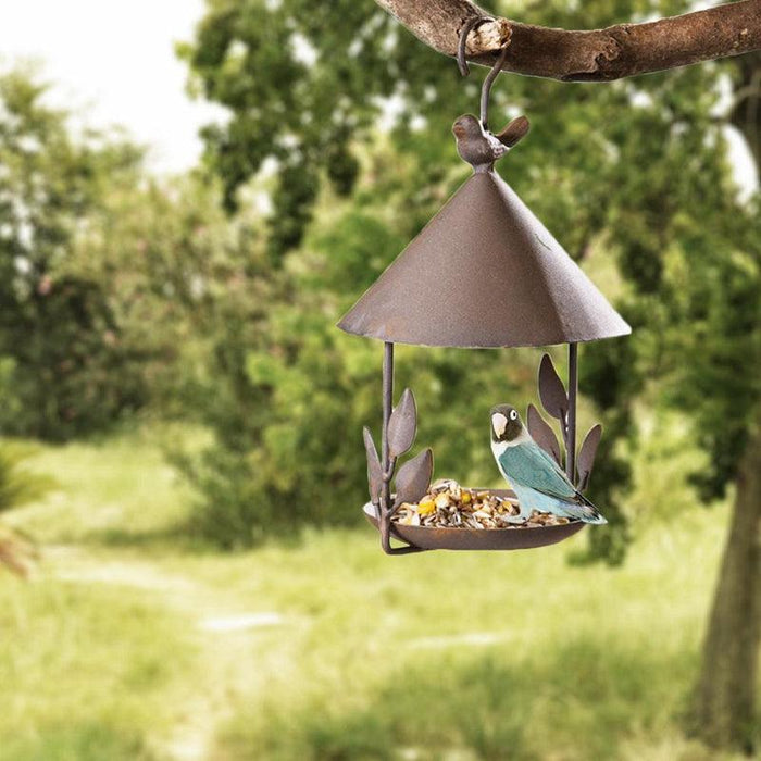American Heritage Iron Aviary Bird Feeder - Brown
