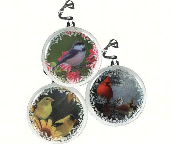 Glass Bird Ornaments 3 pack