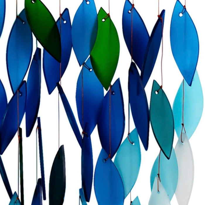 Gift Essentials Blue Handworks Line - Deluxe Ocean Ombre Waterfall Glass Chime