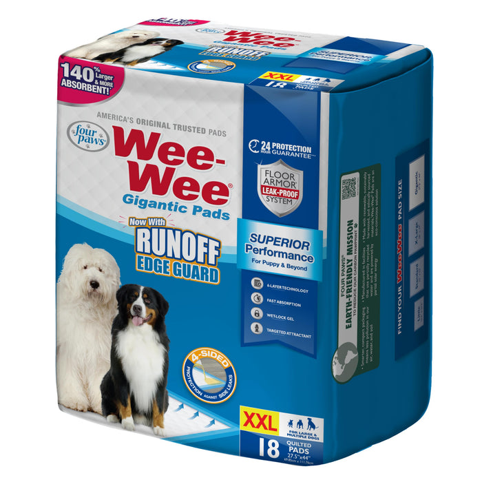 WEE-WEE PADS WITH BARRIER EDGE GIGANTIC