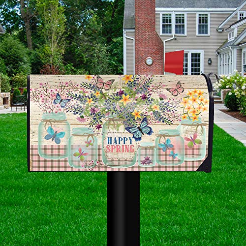 Happy Spring Mason Jar Mailbox