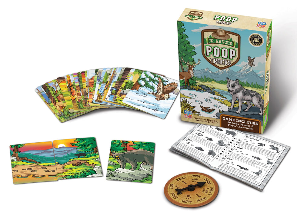 MasterPieces Puzzles Jr Ranger Poop Tracks Kids Card Game