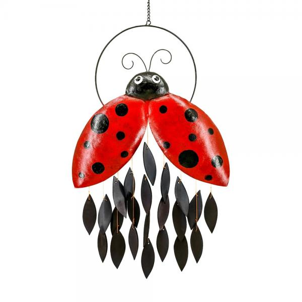 Gift Essentials Blue Handworks Line - Ladybug Glass Wind Chime