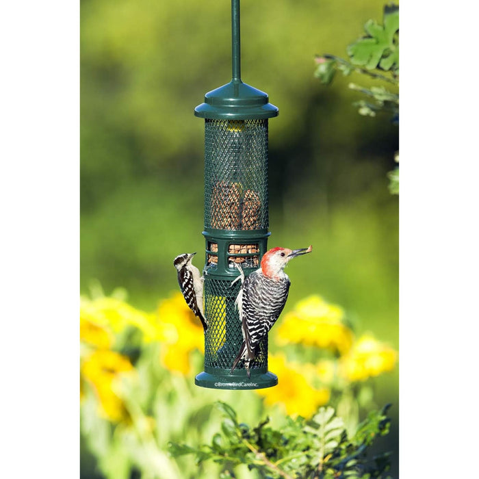 Squirrel Buster Nut Feeder Squirrel-Proof Bird Feeder for Nuts and Fruit, Two Meshes