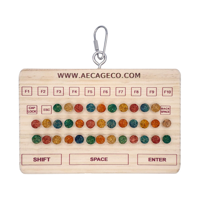 HAPPY BEAKS WOOD AND CORK KEYBOARD BIRD TOY