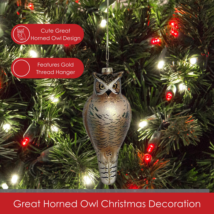 Cobane Studio  Great Horned Owl Ornament