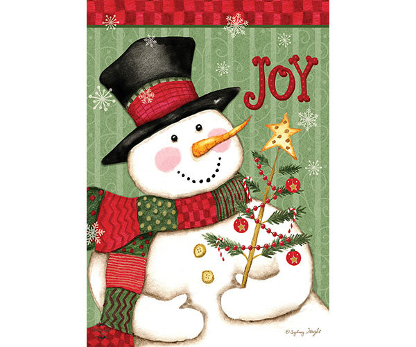 Snowman Joy Garden Flag