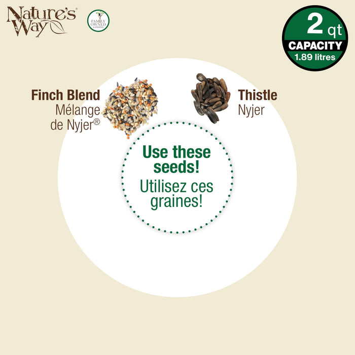 SUNGLOW METAL MESH THISTLE BIRD FEEDER
