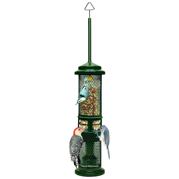 Squirrel Buster Nut Feeder Squirrel-Proof Bird Feeder for Nuts and Fruit, Two Meshes