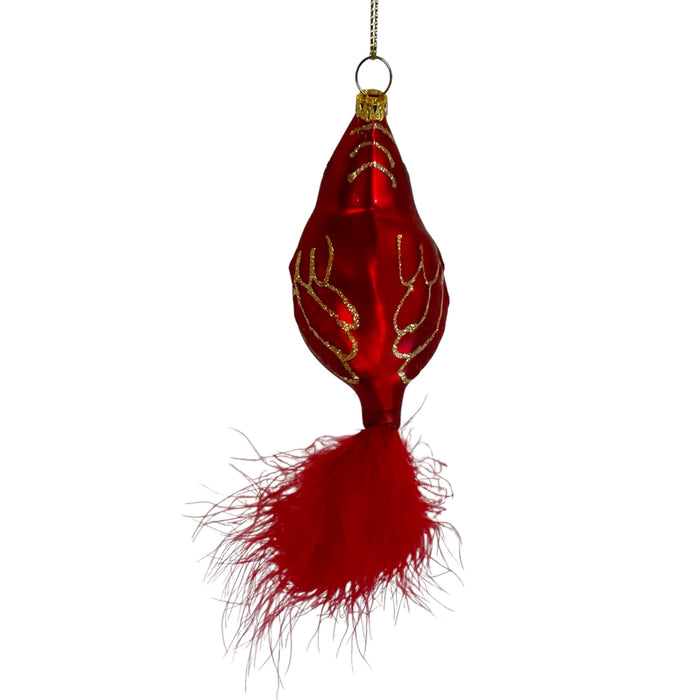 Cobane Studio  Cardinal with Feather Tail Ornament