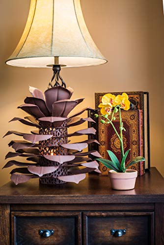 Desert Steel Pinecone Luminary - (Small, Brown) - Indoor/Outdoor Pince Cone Metal Candle Holder Decoration
