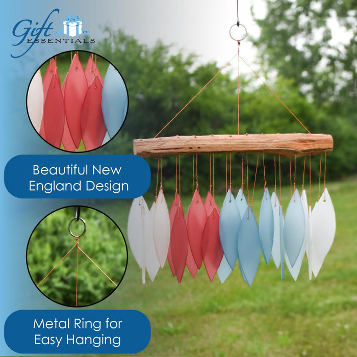 Gift Essentials Blue Handworks Line - New England Harbor Glass Chime