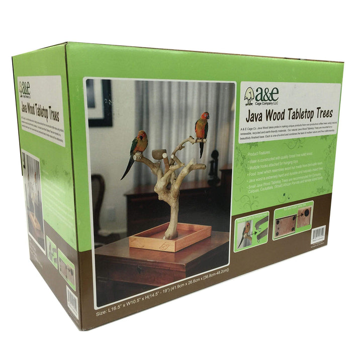 JAVA WOOD TABLE TOP BIRD PLAY STAND