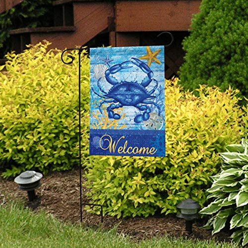 Blue Crab Welcome Garden Flag