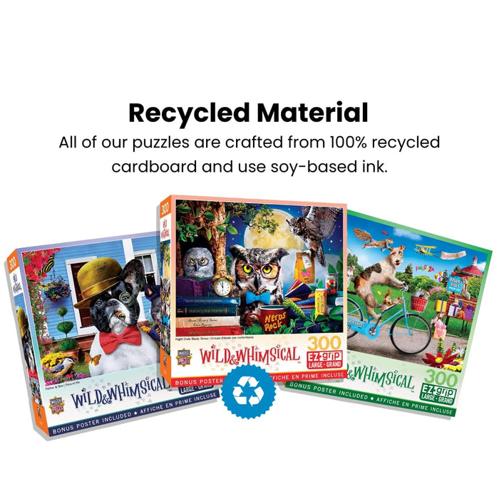 MasterPieces Puzzles Wild & Whimsical Garden Party EZ Grip Puzzle 300 Piece