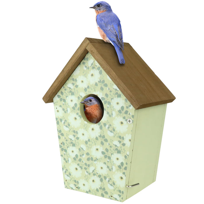 DECORATIVE BLUEBIRD HOUSE - OLIVE BLOSSOMS