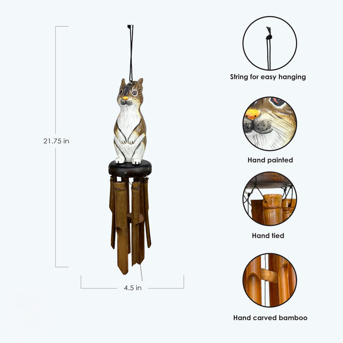 Bobbo from Songbird Essentials Squirrel Bamboo Wind Chime