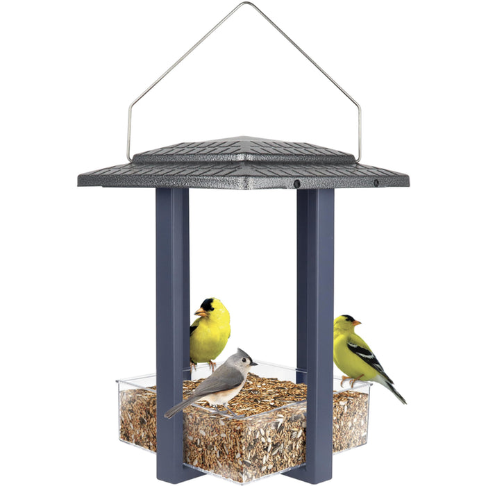FLY-IN HANGING METAL FLY THROUGH BIRD FEEDER