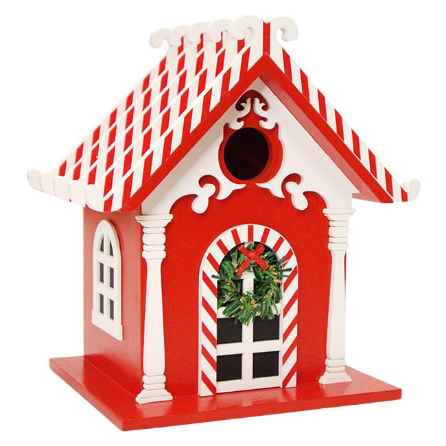 Home Bazaar Candy Cane House Birdhouse