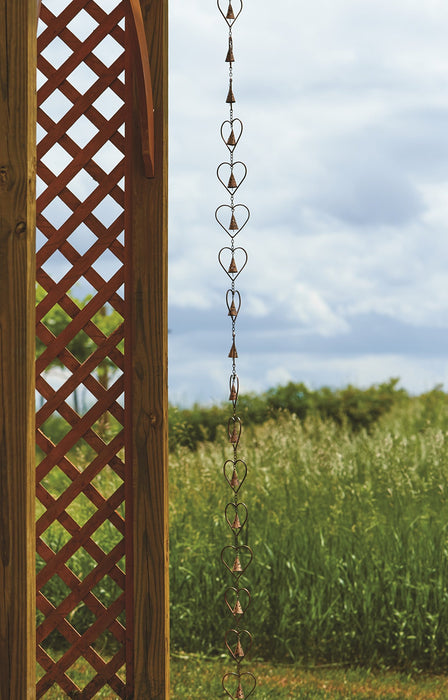 Heart Flamed Rain Chain