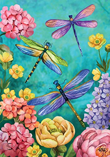 Dragonfly Spring Garden Flag