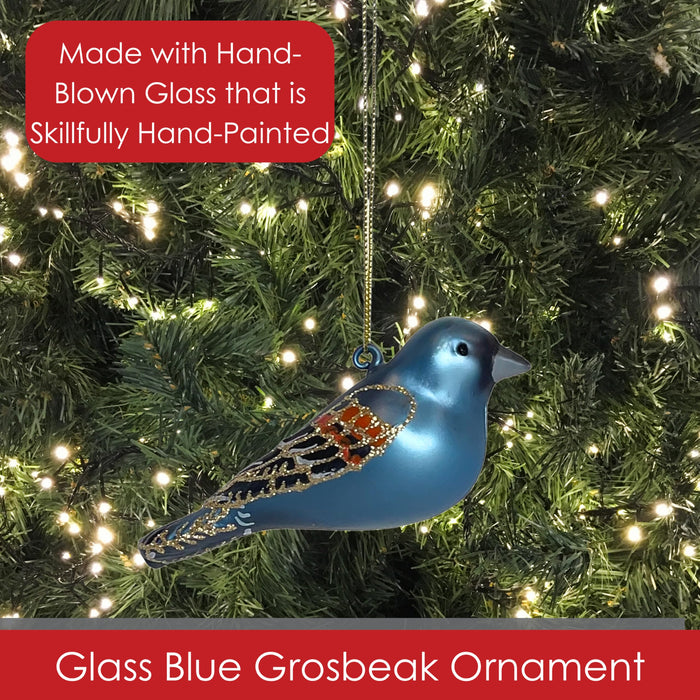 Cobane Studio  Blue Grosbeak Ornament