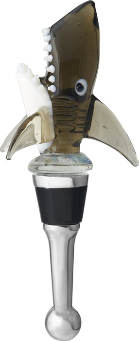 LS Arts Glass Shark Head Bottle Stopper