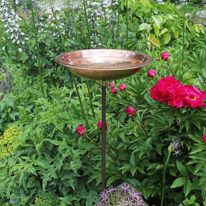 Achla Designs Hammered Copper Bowl w/ Rim- Stake