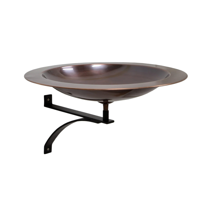 Achla Designs 18" Classic Copper Birdbath- Wall Mount Bracket