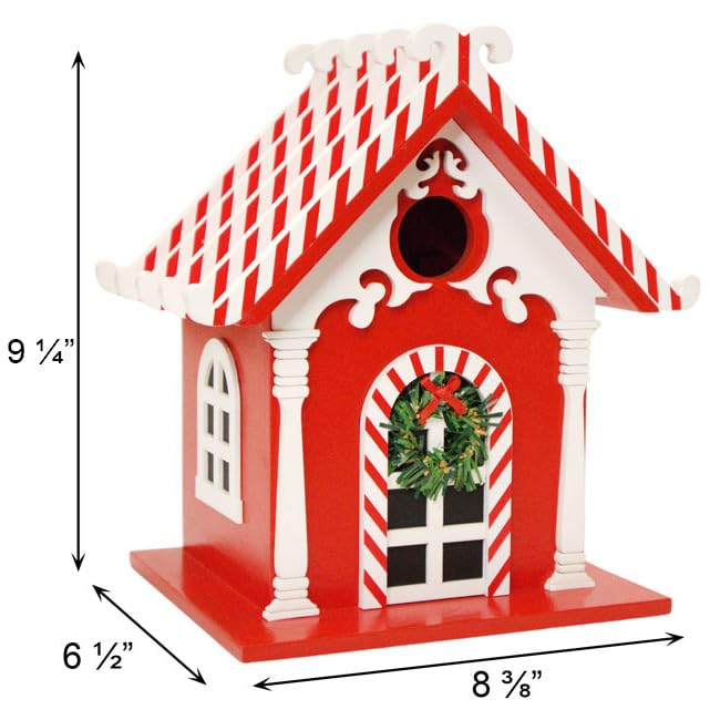 Home Bazaar Candy Cane House Birdhouse